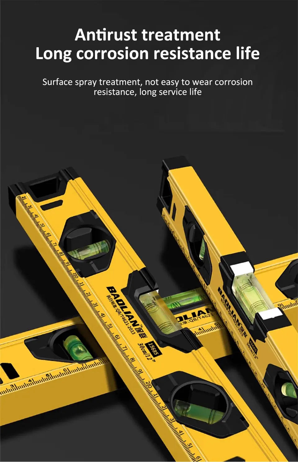 SmartGearPros 3-in-1 Magnetic Spirit Level – 0°/45°/90° Angle Tool with Precision Bubble Vials