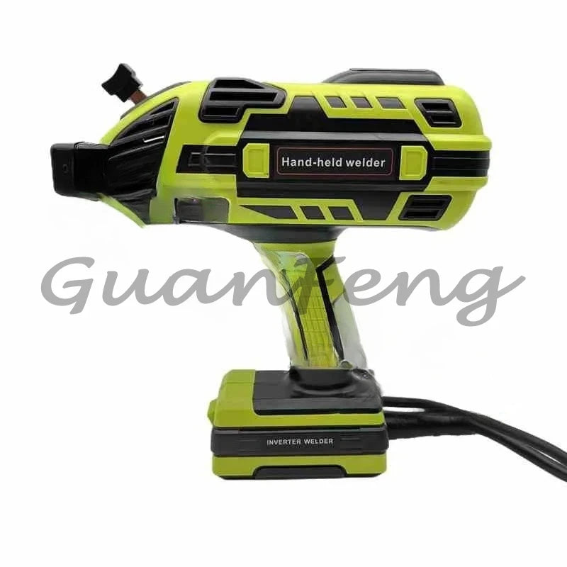 Hand-held welder with 'Guanteng' branding on a white background