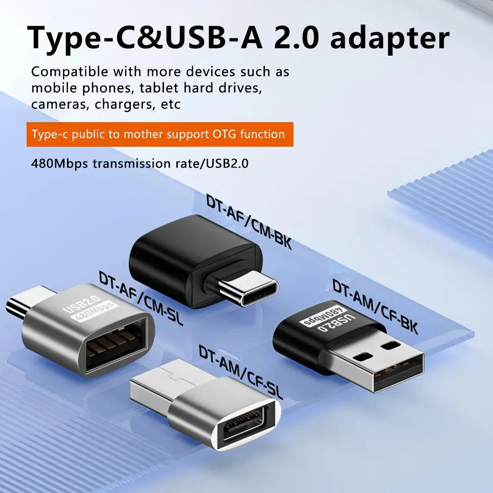 SmartGearPros USB to Type-C Adapter | Universal OTG USB-C to USB-A & Micro USB Converter | Fast Data Transfer & Charging for Huawei, POCO, Laptops & More