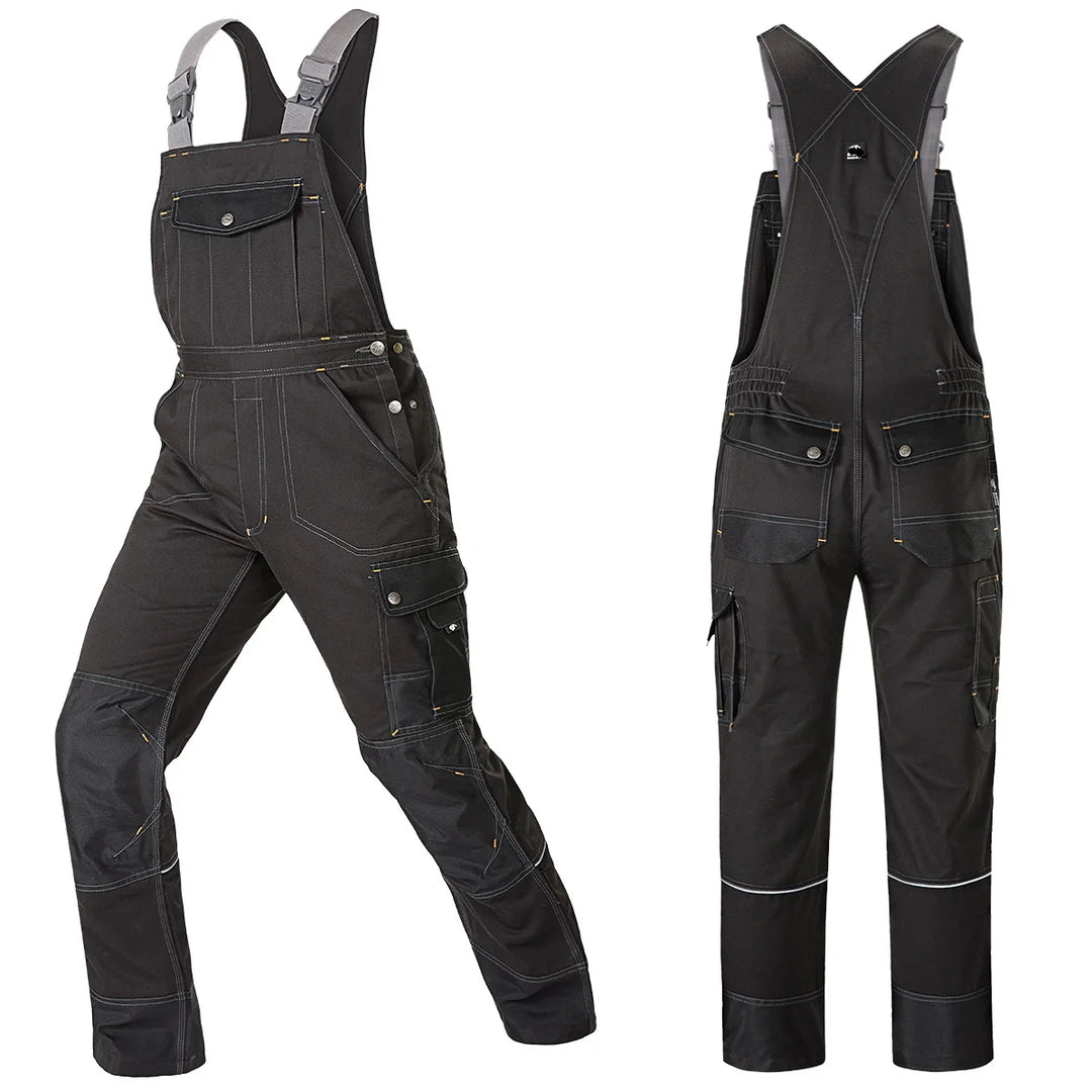 Welding Suit Working Bib Overalls Protective Working Jacket Men Workwear Tooling Uniform Mechanic Multi Pocket Cargo Pants S 5Xl 1 product image showing features or usage