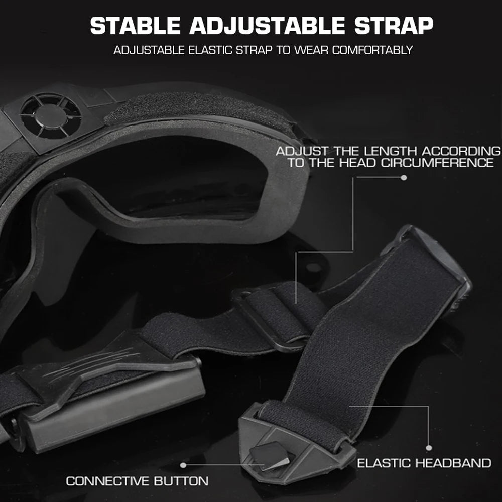 Black adjustable strap with connectors on a dark background