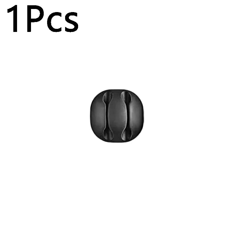 SmartGearPros Self-Adhesive Cable Clips – 1/3/5/10-Pack Silicone USB Cord Holders for Desk, Car & Home Use