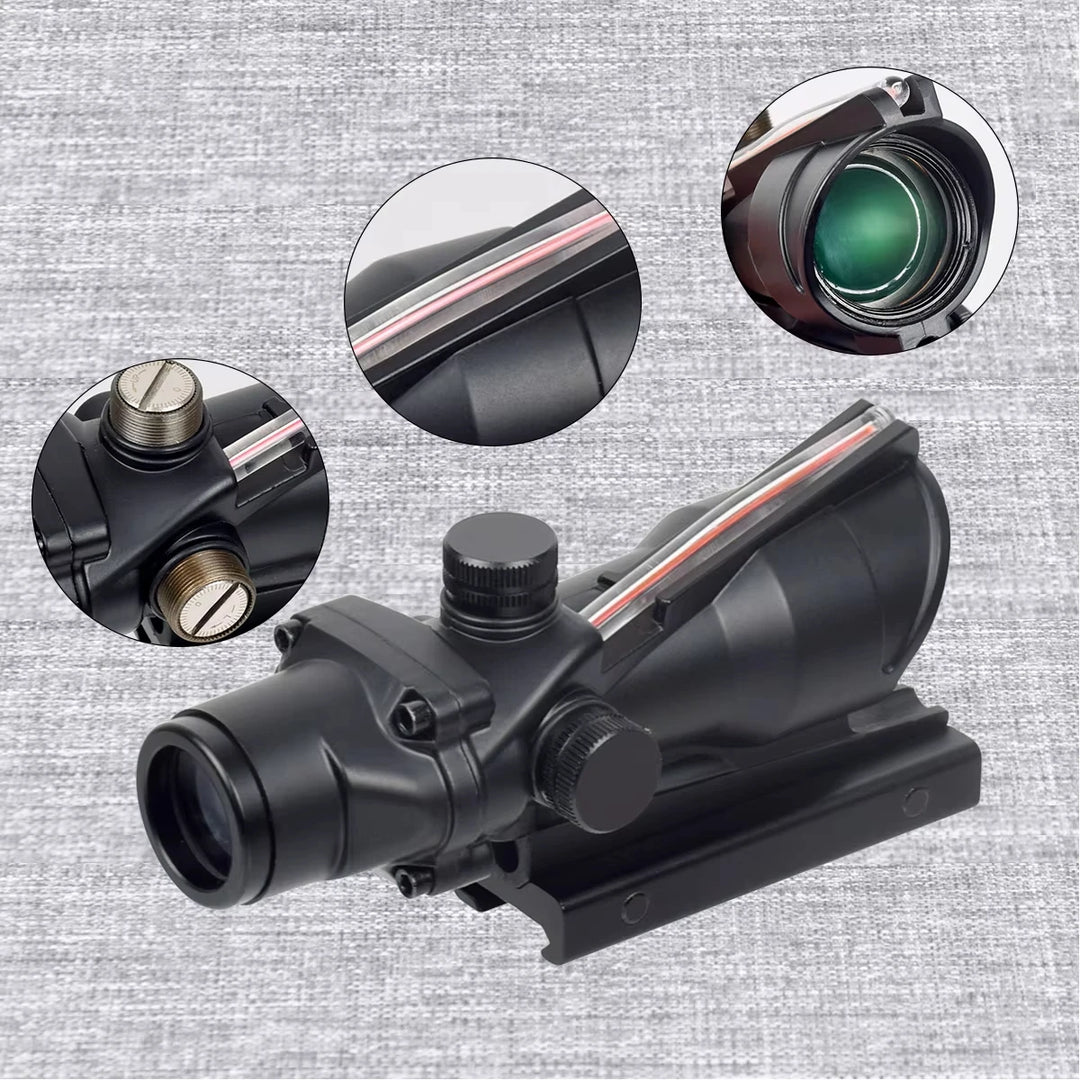 LAMBUL 4x32 Magnifier Scope with Red/Green Dot Sight & Killflash