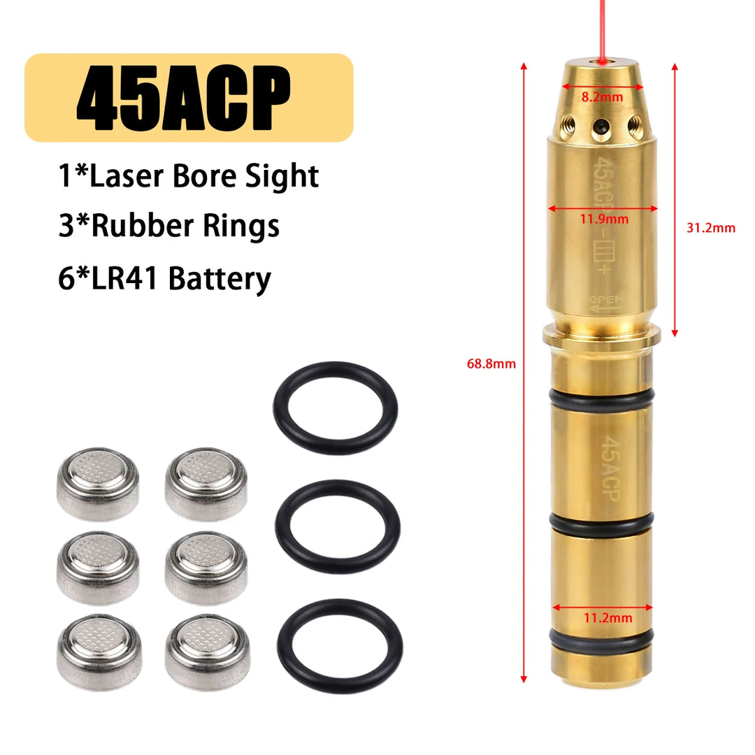Laser Bore Sight – Red Dot Cartridge Boresighter for Multiple Calibers