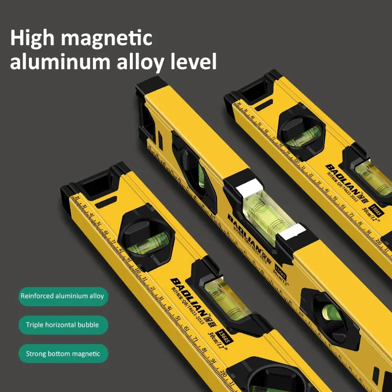 SmartGearPros 3-in-1 Magnetic Spirit Level – 0°/45°/90° Angle Tool with Precision Bubble Vials