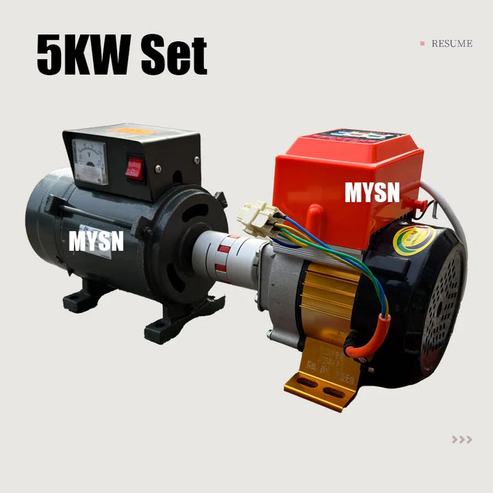 SmartGearPros Electric Generator 3KW-7KW - Magnetic Alternator Brushless Generator Set with Adjustable Speed Motor