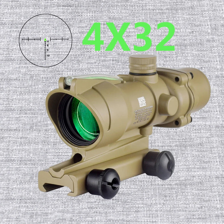 LAMBUL 4x32 Magnifier Scope with Red/Green Dot Sight & Killflash