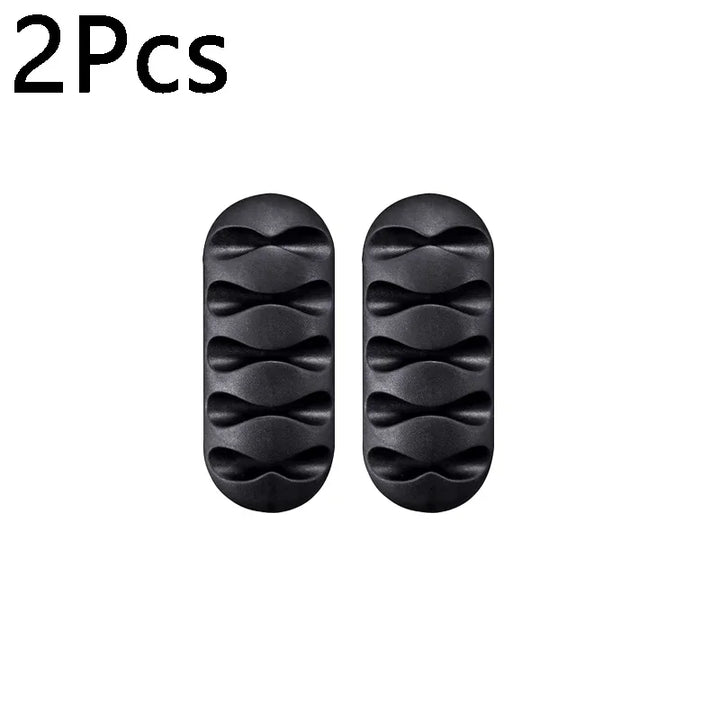 SmartGearPros Self-Adhesive Cable Clips – 1/3/5/10-Pack Silicone USB Cord Holders for Desk, Car & Home Use