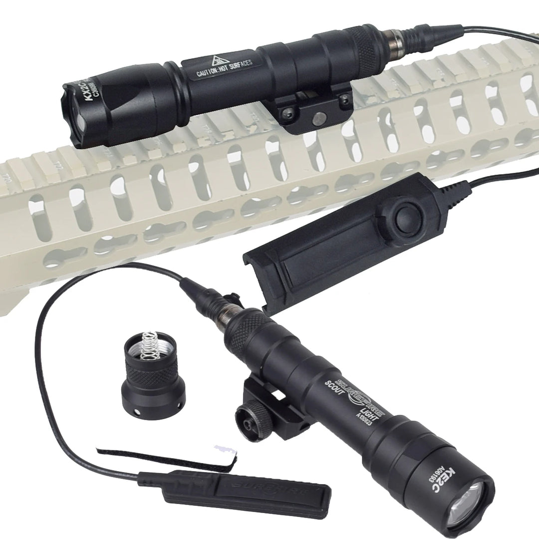 SmartGearPros Tactical SureFire M600 Weapons Flashlight - Hunting Scout Torch for AR15 Rifle with Button Remote