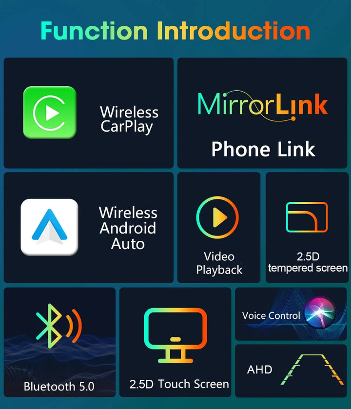 9Inch Universal Portable Carplay Android Auto For Car Screen Wireless Carplay Screen Wireless Car Stereo Radio 1 2 Din Mp5 Audio 1 product image showing features or usage
