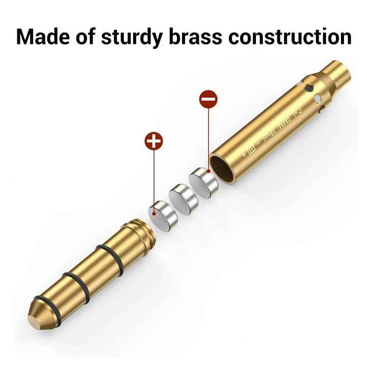 Laser Bore Sight – Red Dot Cartridge Boresighter for Multiple Calibers