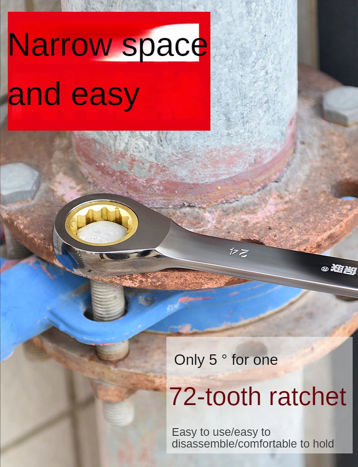 LIXIU Adjustable Torx Wrench – 8-22mm Ratchet Spanner Multi-Tool