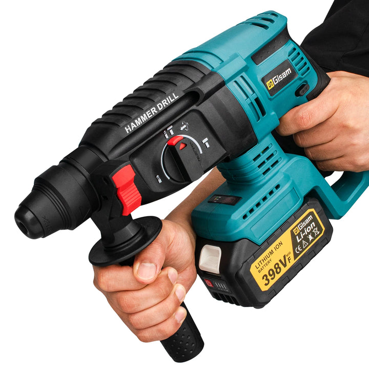 26Mm Brushless Electric Hammer Drill Multifunctional Rotary Hammer Cordless Impact Hammer Power Tools For Makita 18V Battery product image showing features or usage