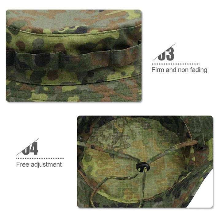 SmartGearPros Camouflage Boonie Hat - Bucket Hat Unisex Polyester for Outdoor Hunting Hiking Fishing Climbing Summer
