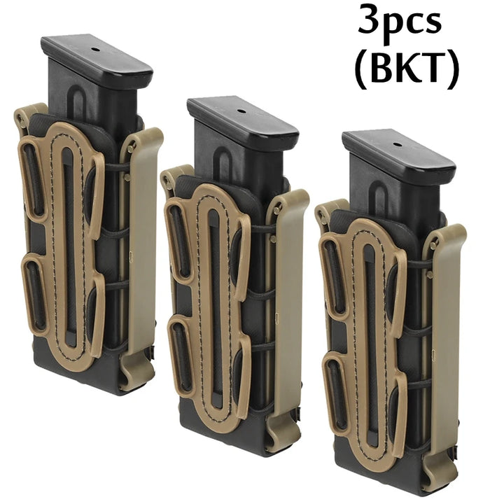 CLUSGO Tactical Magazine Pouch Set – 3-Pack MOLLE 9mm Mag Holders