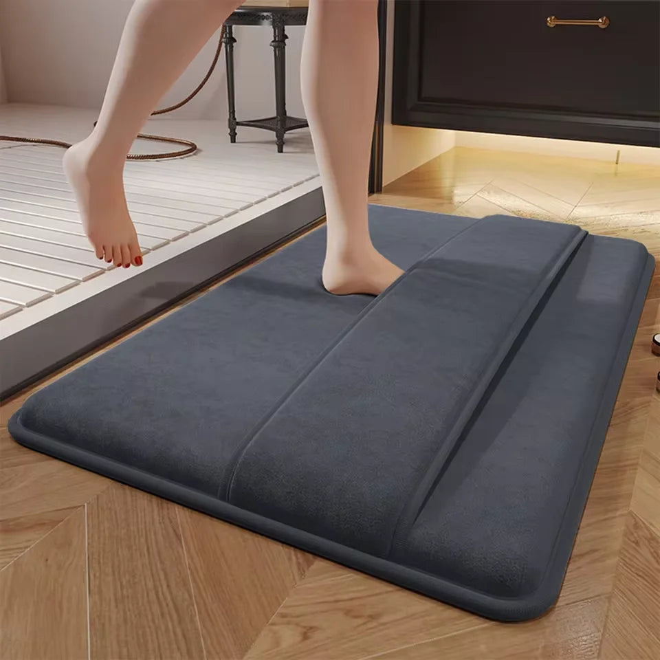 SmartGearPros SmartGearPros Super Absorbent Bath Mat – Non-Slip Coral Velvet Water-Absorbing Rug for Safety & Comfort in Kitchens Bathrooms & Homes