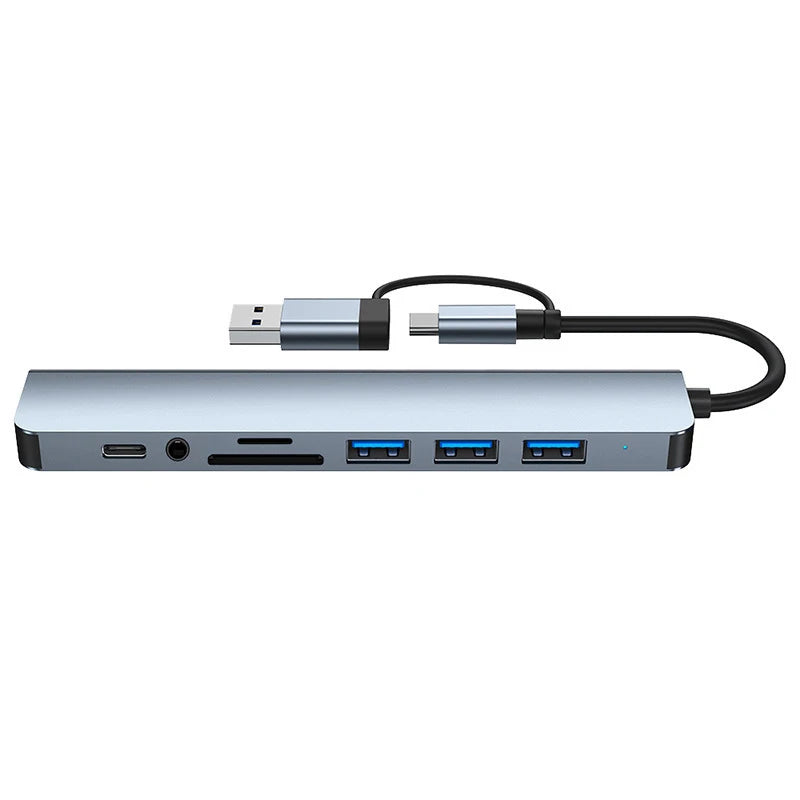 USB hub with multiple ports on a white background