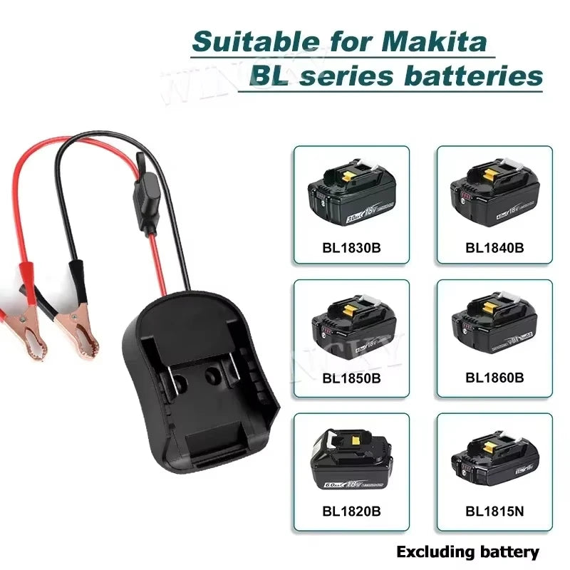 Battery adapter compatible with Makita BL series batteries on a white background