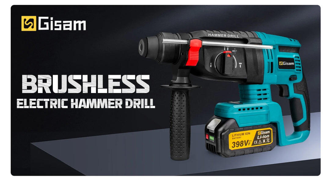26Mm Brushless Electric Hammer Drill Multifunctional Rotary Hammer Cordless Impact Hammer Power Tools For Makita 18V Battery product image showing features or usage