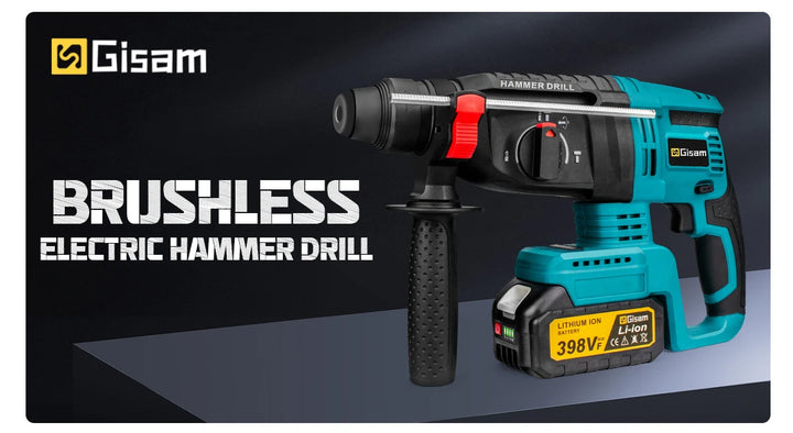 26Mm Brushless Electric Hammer Drill Multifunctional Rotary Hammer Cordless Impact Hammer Power Tools For Makita 18V Battery product image showing features or usage