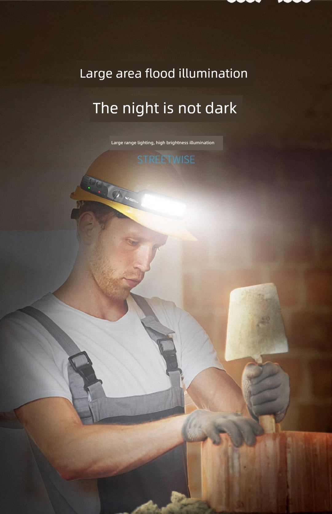 SmartGearPros Ultra-Light Sensor Headlamp – Strong LED Work Helmet Light for Outdoor & Night Work