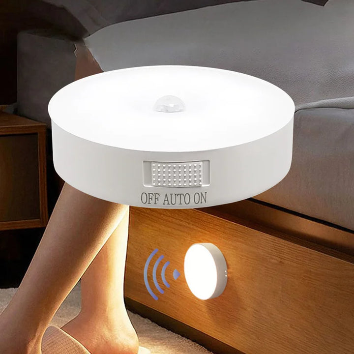 SmartGearPros Motion Sensor Night Light - USB Rechargeable LED Lamp for Kitchen Bedroom Stairs Hallway Cabinet Closet Wardrobe