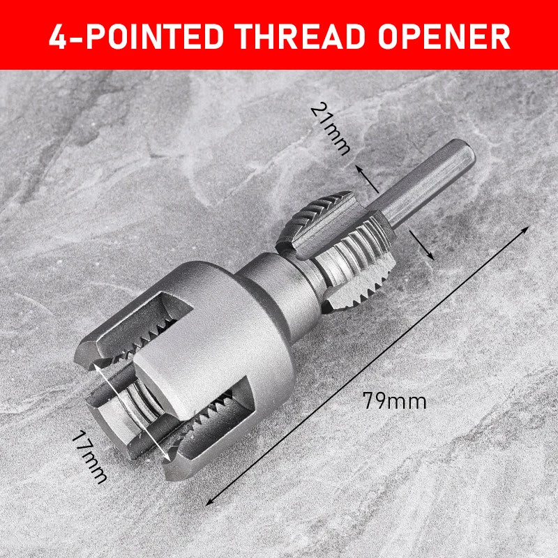 SmartGearPros DN15/DN20 Double-Ended Pipe Threading Tool - Electric Drill Adapter