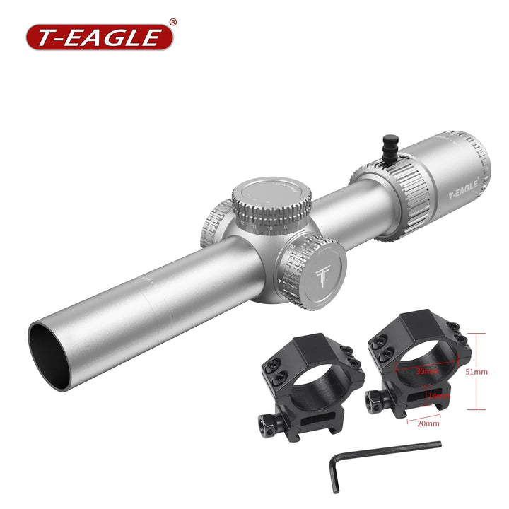 SmartGearPros T-EAGLE EOS 1.2-6 X24 IR Tactical LPVO Riflescope - Hunting Optical Collimator Air Gun