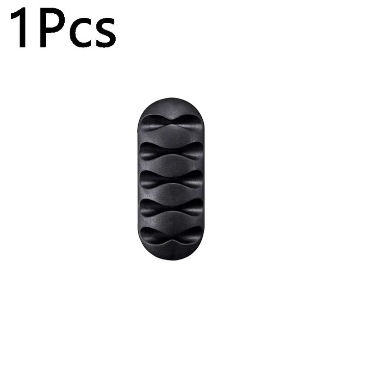 SmartGearPros Self-Adhesive Cable Clips – 1/3/5/10-Pack Silicone USB Cord Holders for Desk, Car & Home Use