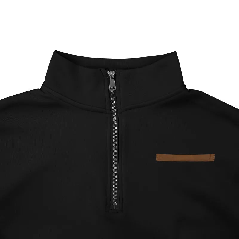 Men's Heavy Fleece Sweater - Half-Zip Stand Collar Pullover