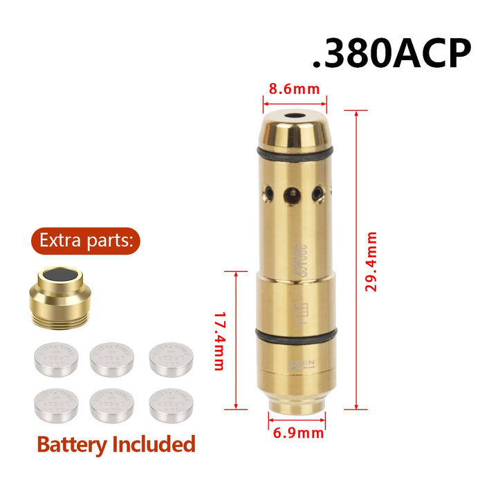 SmartGearPros Tactical 9mm/7.62x39 Training Laser Bullet - Dry Fire Bore Sight Snap Cap