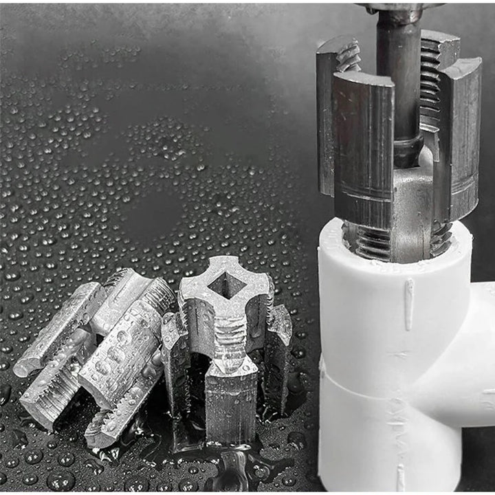 SmartGearPros DN15/DN20 Double-Ended Pipe Threading Tool - Electric Drill Adapter