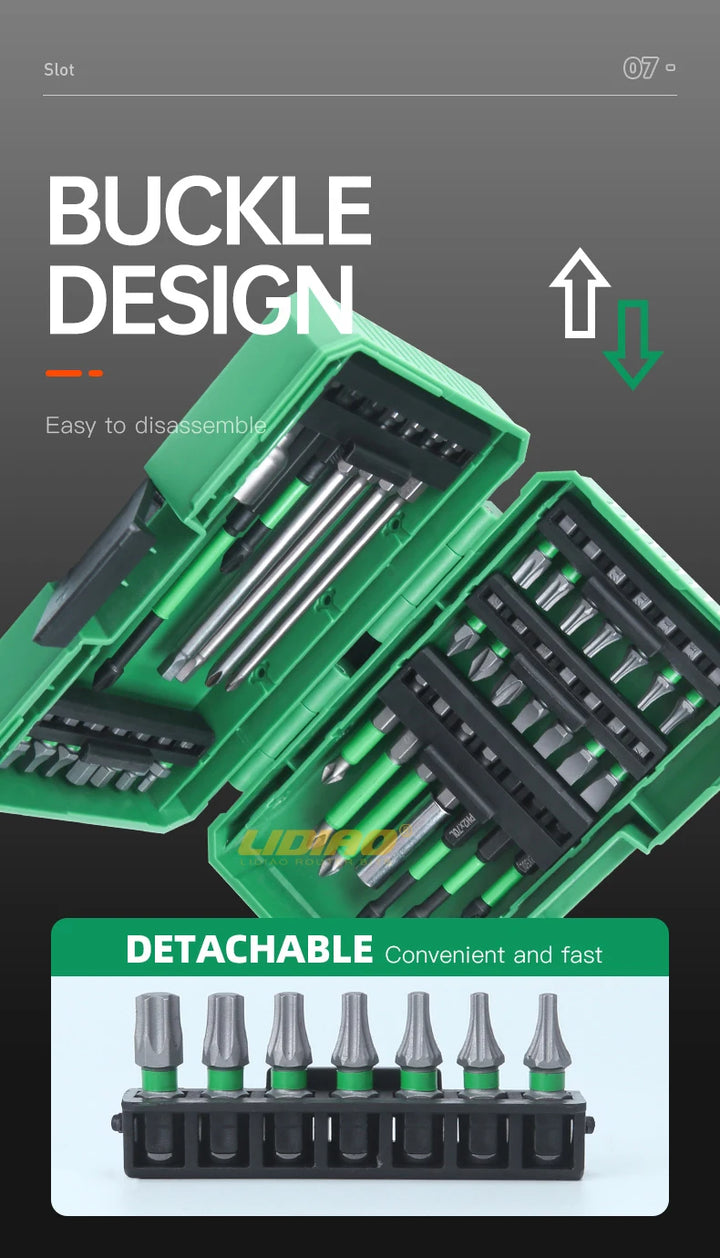 Lidiao 35Pcs Screwdriver Drill Bit Set Magnetic Bit Hexagon Socket Set With Included Storage Case Multifunction Repair Tool Kit product image showing features or usage