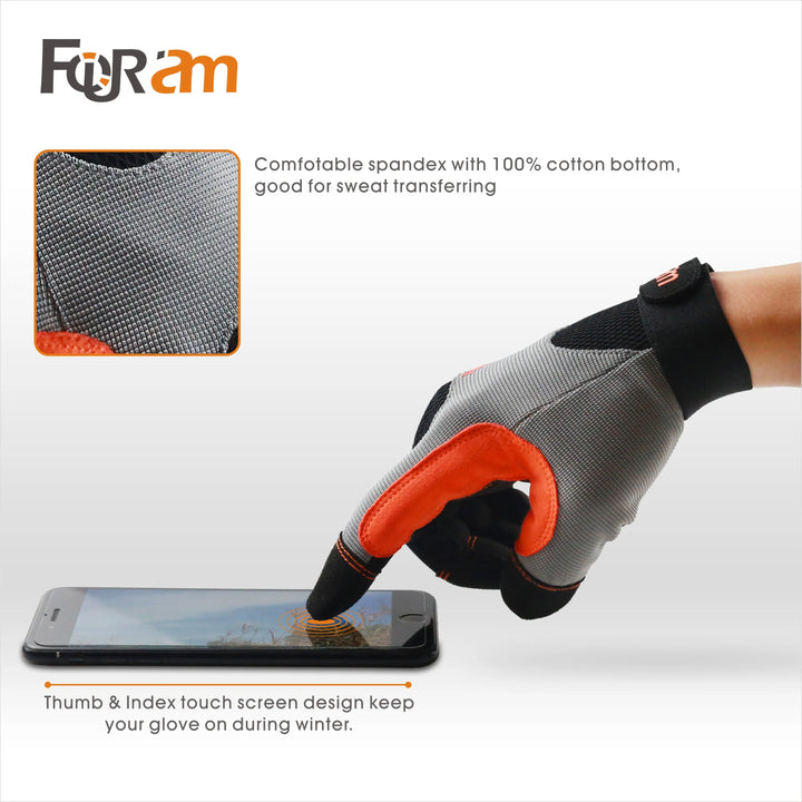 Work Gloves Men Women Utility Mechanic Working Gloves High Dexterity Touch Screen For Multipurpose Excellent Grip product image showing features or usage