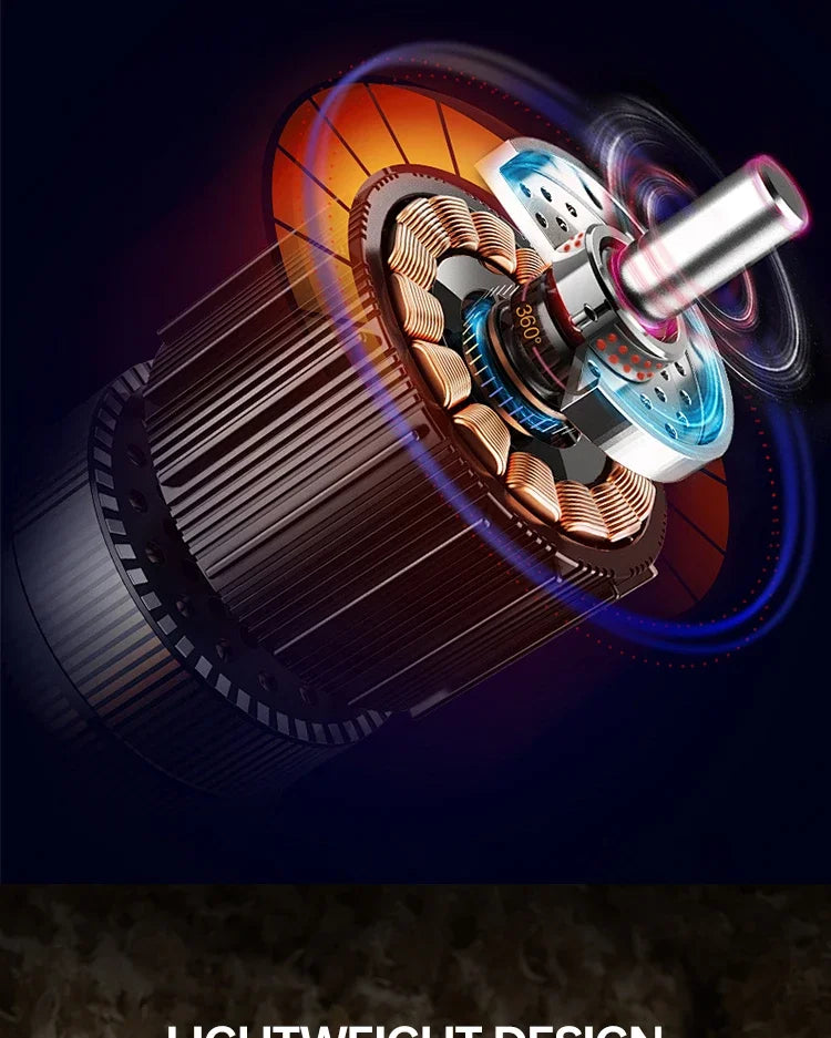 Close-up of a mechanical component with glowing elements on a dark background