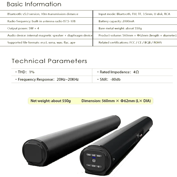 SmartGearPros Wireless Bluetooth Speaker – Portable, Waterproof, LED Light Show & Super Bass for Outdoor Fun