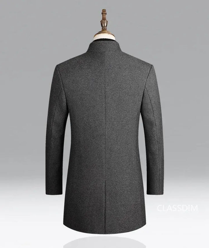 SmartGearPros Men's Winter Cashmere Wool Trench Coat – Slim Fit, Warm & Stylish Business Jacket (4X)