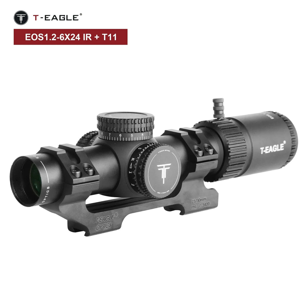 SmartGearPros T-EAGLE EOS 1.2-6 X24 IR Tactical LPVO Riflescope - Hunting Optical Collimator Air Gun