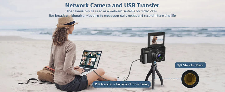 SmartGearPros 4K Compact Digital Camera – 18X Zoom, 48MP Photography & Vlogging Ready