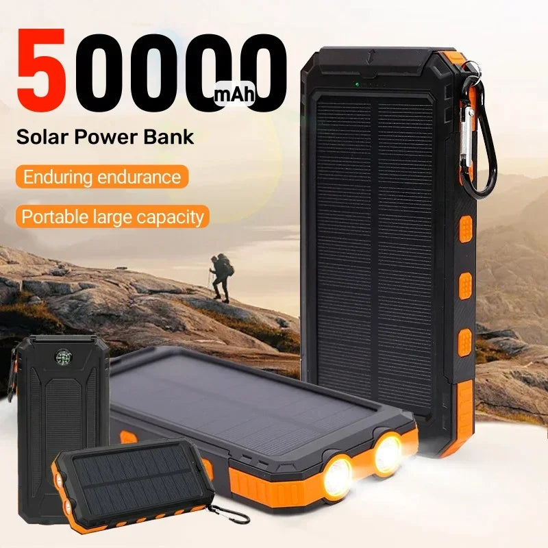 SmartGearPros Solar Titan – 50000mAh Solar Power Bank for Outdoor, Emergency & Everyday Power