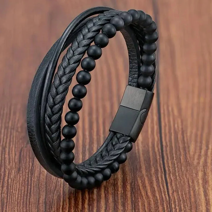 SmartGearPros Men's Rope Bracelet – Stainless Steel Charm Wristband for Style, Strength & Gifting