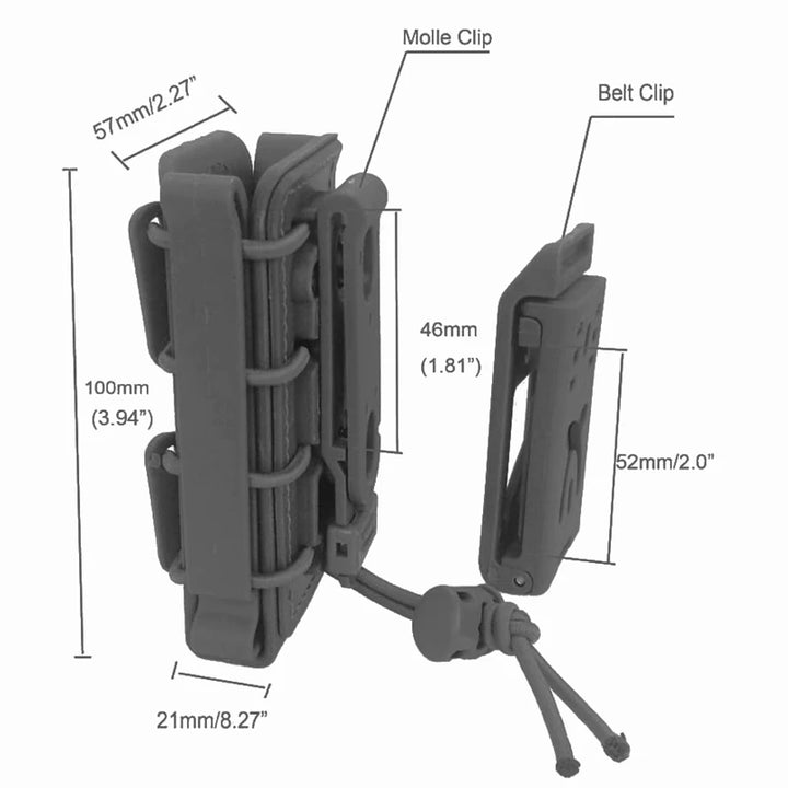 CLUSGO Tactical Magazine Pouch Set – 3-Pack MOLLE 9mm Mag Holders