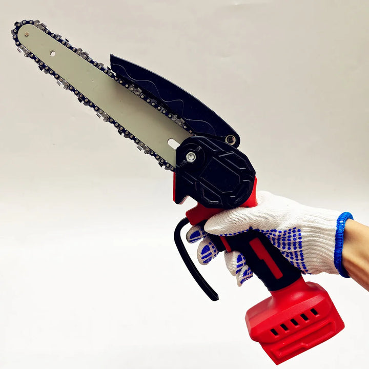 Fit For Milwaukee 18V Battery 8 Inch Chain Saw Brushless Chainsaw Electric Cordless Pruning Woodworking Cutting Power Tools product image showing features or usage