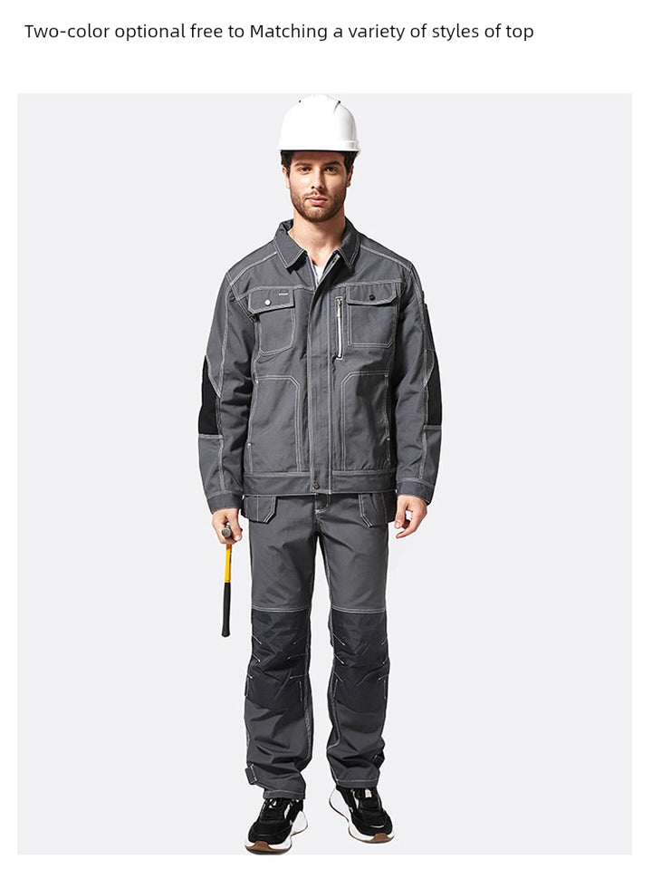 Swedish Baoshiji B129 Kneecap Protection Parka Wear Resistant Wear Resistant Labor Protection Solid Maintenance Ship Work Clothes Work Pants product image showing features or usage