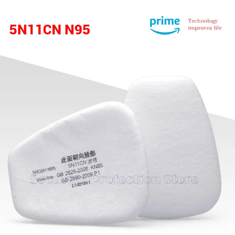 17-in-1 6200 Gas Mask N95 mask with Amazon Prime logo on a white background