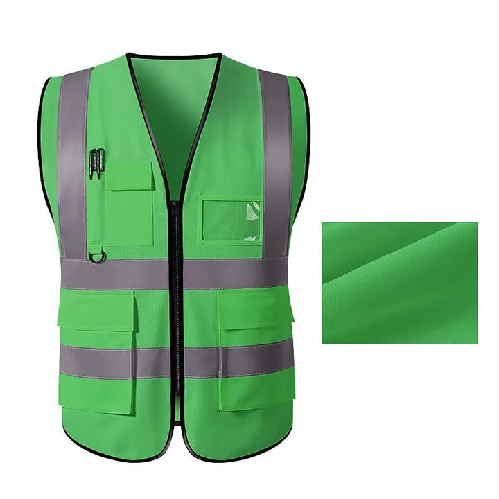 SmartGearPros SmartGearPros Multi-Pocket High-Visibility Safety Vest – Breathable Reflective Workwear for Construction, Traffic Control & Outdoor Safety