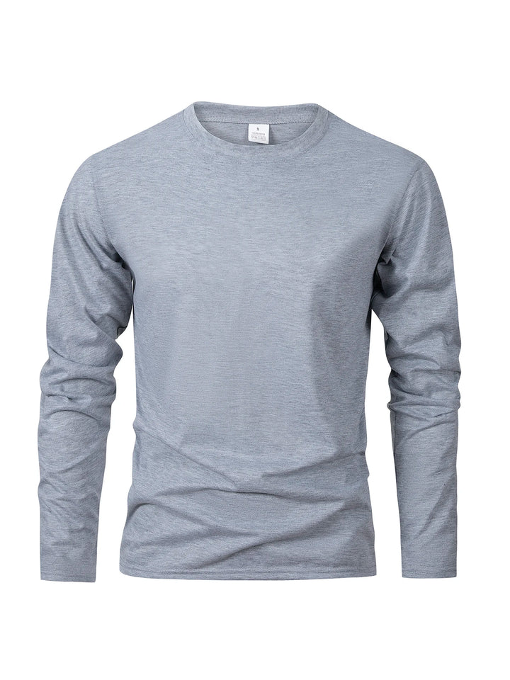 Gray long-sleeve shirt on a white background