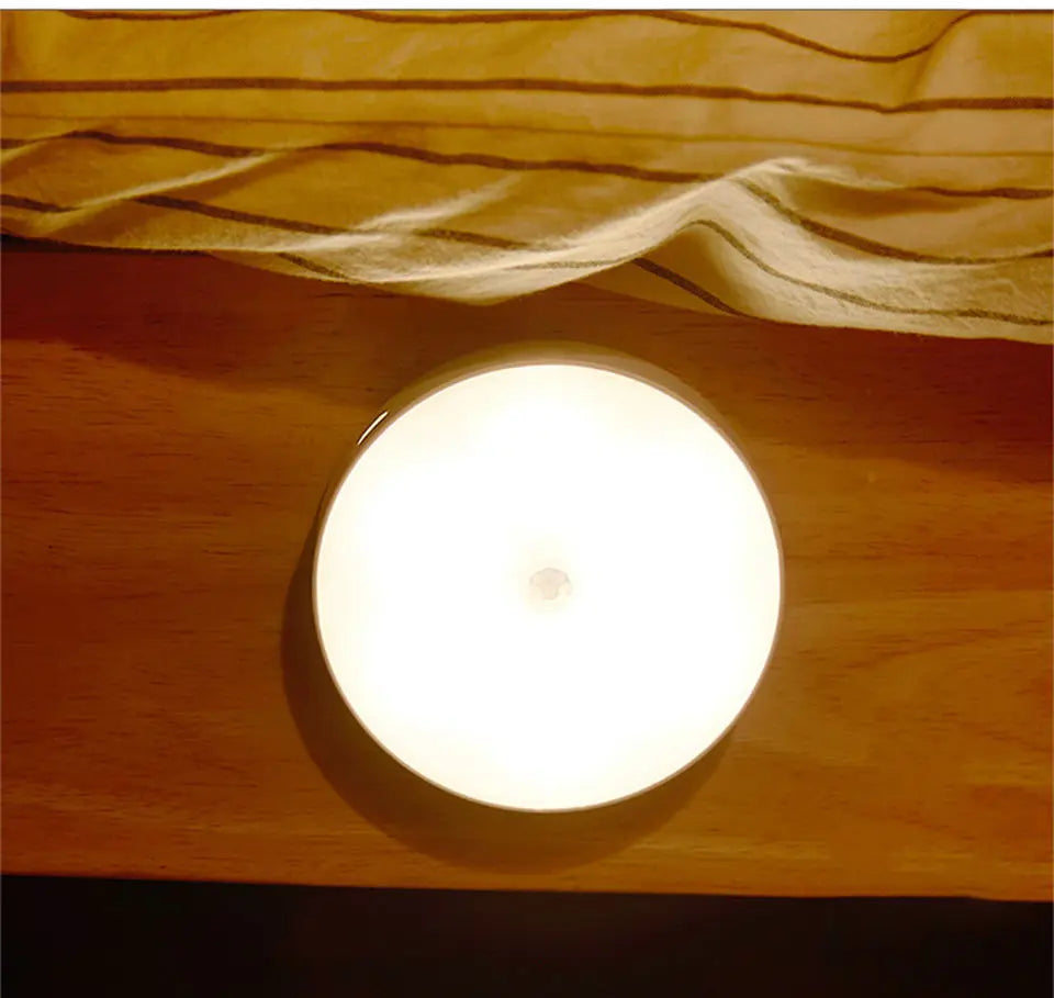 SmartGearPros Motion Sensor Night Light - USB Rechargeable LED Lamp for Kitchen Bedroom Stairs Hallway Cabinet Closet Wardrobe