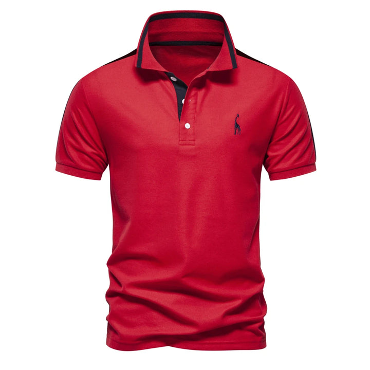 SmartGearPros Embroidered Polo – Men’s Cotton Shirt with Giraffe Design for Casual Class