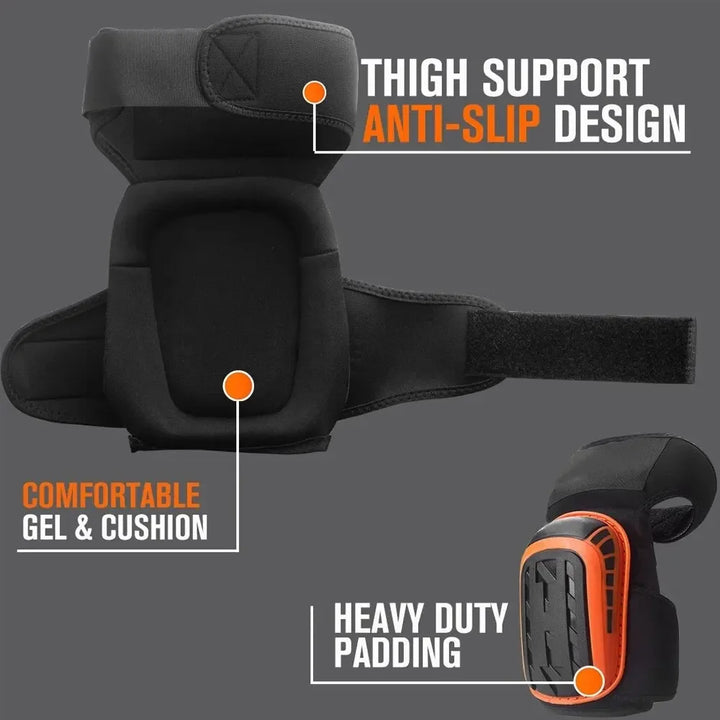 Professional Heavy Duty Eva Foam Padding Knee Pads With Comfortable Gel Cushion And Adjustable Straps For Working Gardning product image showing features or usage